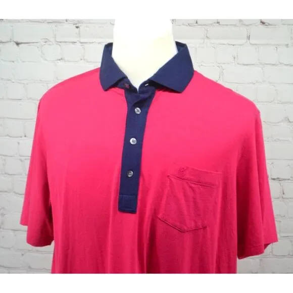GREYSON‎ Men's Spirit Short Sleeve Polo Shirt SIZE XL Bittersweet Pink NWT